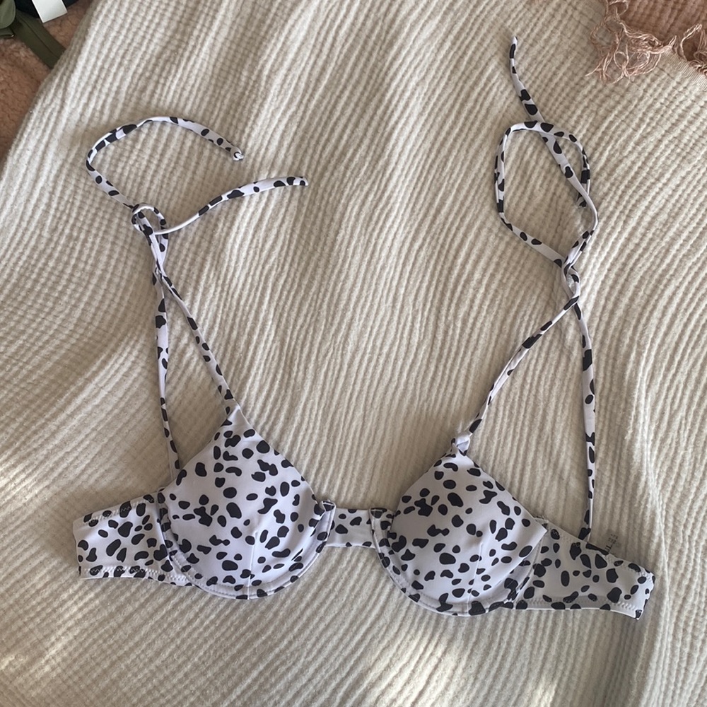 Dalmatian print bikini top